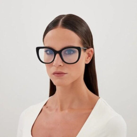 Saint Laurent SL778 001 Eyeglasses Black 55mm Square Frame - Picture 3 of 11